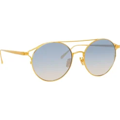 Linda Farrow - 825 C7 Oval Sunglasses - Yellow Gold - Linda Farrow Eyewear - Avvenice