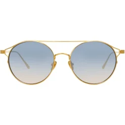 Linda Farrow - 825 C7 Oval Sunglasses - Yellow Gold - Linda Farrow Eyewear - Avvenice