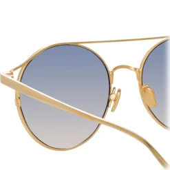 Linda Farrow - 825 C7 Oval Sunglasses - Yellow Gold - Linda Farrow Eyewear - Avvenice