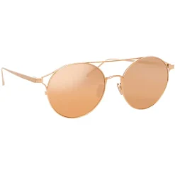 Linda Farrow - 825 C3 Oval Sunglasses - Rose Gold - Linda Farrow Eyewear - Avvenice