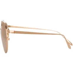 Linda Farrow - 825 C3 Oval Sunglasses - Rose Gold - Linda Farrow Eyewear - Avvenice