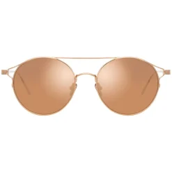 Linda Farrow - 825 C3 Oval Sunglasses - Rose Gold - Linda Farrow Eyewear - Avvenice