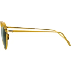 Linda Farrow - 623 C5 Oval Sunglasses - Yellow Gold - Linda Farrow Eyewear - Avvenice
