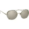 Linda Farrow - 730 C2 Oval Sunglasses - White Gold - Linda Farrow Eyewear - Avvenice