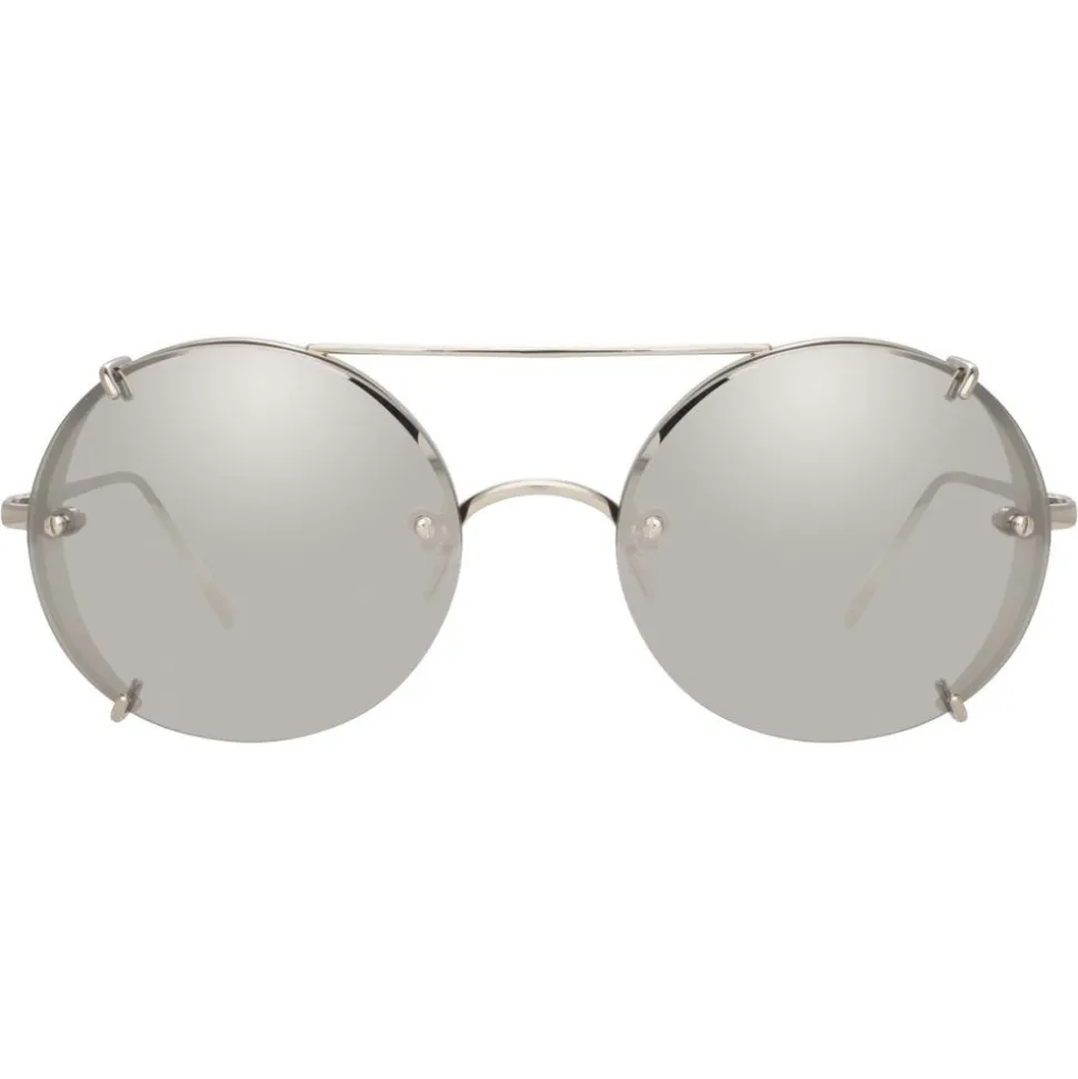 Linda Farrow - 730 C2 Oval Sunglasses - White Gold - Linda Farrow Eyewear - Avvenice