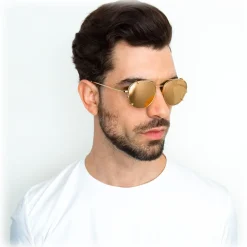 Linda Farrow - 646 C1 Oval Sunglasses - Yellow Gold - Linda Farrow Eyewear - Avvenice