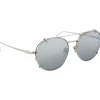 Linda Farrow - 646 C2 Oval Sunglasses - White Gold - Linda Farrow Eyewear - Avvenice