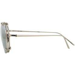 Linda Farrow - 646 C2 Oval Sunglasses - White Gold - Linda Farrow Eyewear - Avvenice
