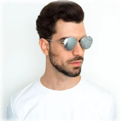 Linda Farrow - 646 C2 Oval Sunglasses - White Gold - Linda Farrow Eyewear - Avvenice