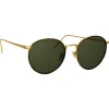 Linda Farrow - 704 C4 Oval Sunglasses - Yellow Gold and Tortoiseshell - Linda Farrow Eyewear - Avvenice