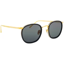 Linda Farrow - 562 C1 Oval Sunglasses - Black - Linda Farrow Eyewear - Avvenice