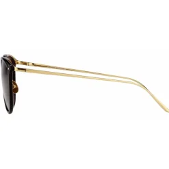 Linda Farrow - 251 C13 Oval Sunglasses - Black - Linda Farrow Eyewear - Avvenice