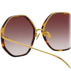 Linda Farrow - 901 C2 Oversized Sunglasses - Tortoiseshell - Linda Farrow Eyewear - Avvenice