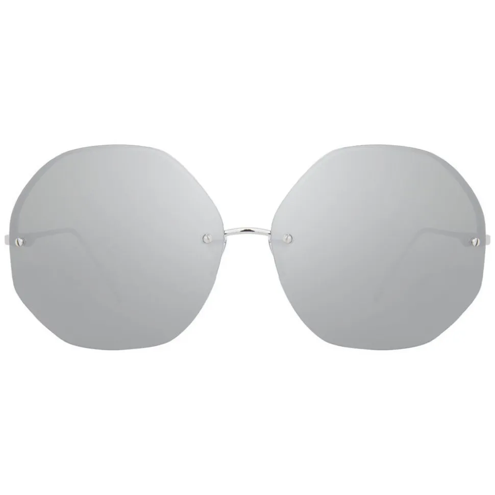 Linda Farrow - 567 C2 Oversized Sunglasses - White Gold - Linda Farrow Eyewear - Avvenice