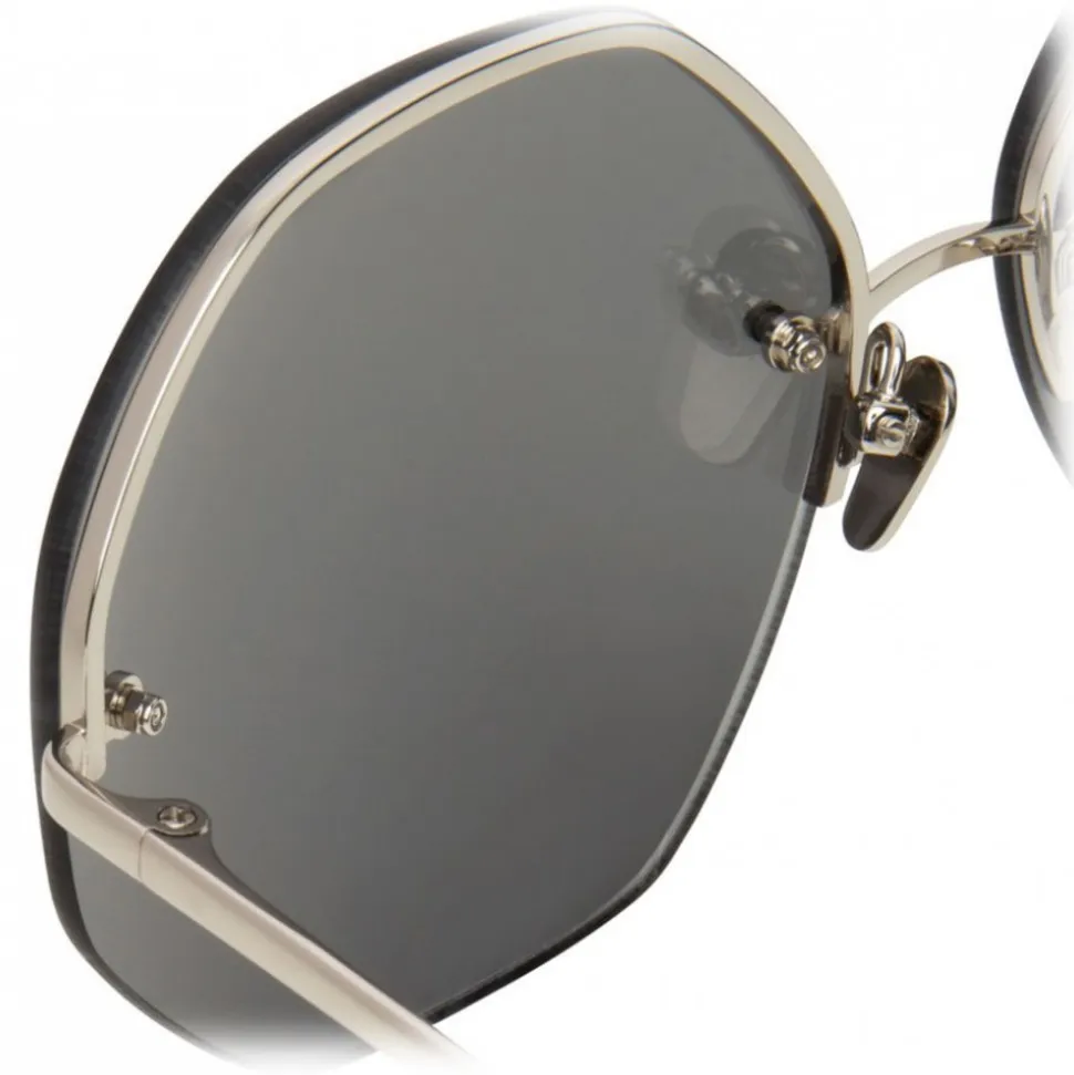 Linda Farrow - 567 C2 Oversized Sunglasses - White Gold - Linda Farrow Eyewear - Avvenice