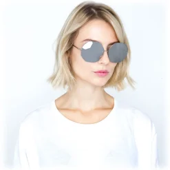 Linda Farrow - 567 C2 Oversized Sunglasses - White Gold - Linda Farrow Eyewear - Avvenice