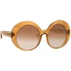 Linda Farrow - 844 C4 Oversized Sunglasses - Tobacco - Linda Farrow Eyewear - Avvenice