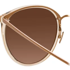 Linda Farrow - 747 C5 Oversized Sunglasses - Ash - Linda Farrow Eyewear - Avvenice