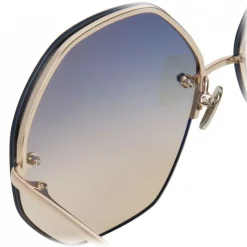 Linda Farrow - 567 C6 Oversized Sunglasses - Gold - Linda Farrow Eyewear - Avvenice