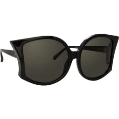 Linda Farrow - 595 C1 Oversized Sunglasses - Black - Linda Farrow Eyewear - Avvenice