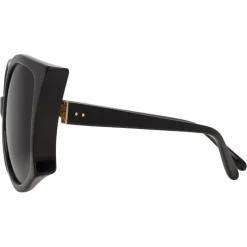 Linda Farrow - 595 C1 Oversized Sunglasses - Black - Linda Farrow Eyewear - Avvenice