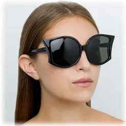 Linda Farrow - 595 C1 Oversized Sunglasses - Black - Linda Farrow Eyewear - Avvenice