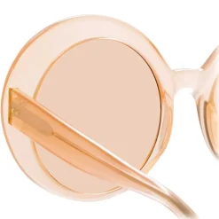 Linda Farrow - 844 C3 Oversized Sunglasses - Peach - Linda Farrow Eyewear - Avvenice
