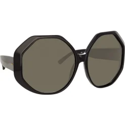 Linda Farrow - 780 C1 Oversized Sunglasses - Black - Linda Farrow Eyewear - Avvenice