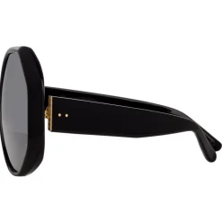 Linda Farrow - 780 C1 Oversized Sunglasses - Black - Linda Farrow Eyewear - Avvenice