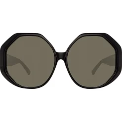 Linda Farrow - 780 C1 Oversized Sunglasses - Black - Linda Farrow Eyewear - Avvenice