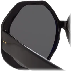 Linda Farrow - 780 C1 Oversized Sunglasses - Black - Linda Farrow Eyewear - Avvenice