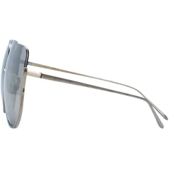 Linda Farrow - 847 C2 Oversized Sunglasses - White Gold - Linda Farrow Eyewear - Avvenice