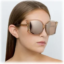 Linda Farrow - 595 C5 Oversized Sunglasses - Ash - Linda Farrow Eyewear - Avvenice