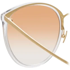 Linda Farrow - 747 C15 Oversized Sunglasses - Clear - Linda Farrow Eyewear - Avvenice