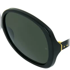Linda Farrow - 596 C1 Oversized Sunglasses - Black - Linda Farrow Eyewear - Avvenice