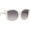Linda Farrow - 595 C3 Oversized Sunglasses - White - Linda Farrow Eyewear - Avvenice