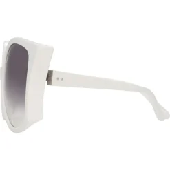 Linda Farrow - 595 C3 Oversized Sunglasses - White - Linda Farrow Eyewear - Avvenice