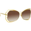Linda Farrow - 695 C4 Oversized Sunglasses - Yellow Gold - Linda Farrow Eyewear - Avvenice