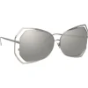 Linda Farrow - 695 C2 Oversized Sunglasses - White Gold - Linda Farrow Eyewear - Avvenice