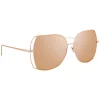 Linda Farrow - 590 C3 Oversized Sunglasses - Rose Gold - Linda Farrow Eyewear - Avvenice