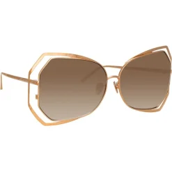 Linda Farrow - 695 C6 Oversized Sunglasses - Rose Gold - Linda Farrow Eyewear - Avvenice