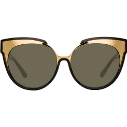 Linda Farrow - 790 C1 Oversized Sunglasses - Black - Linda Farrow Eyewear - Avvenice