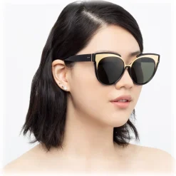 Linda Farrow - 790 C1 Oversized Sunglasses - Black - Linda Farrow Eyewear - Avvenice