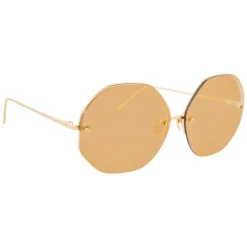 Linda Farrow - 567 C1 Oversized Sunglasses - Gold - Linda Farrow Eyewear - Avvenice