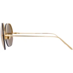 Linda Farrow - 567 C1 Oversized Sunglasses - Gold - Linda Farrow Eyewear - Avvenice