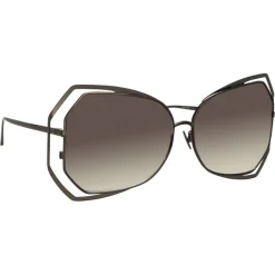Linda Farrow - 695 C7 Oversized Sunglasses - Nickel - Linda Farrow Eyewear - Avvenice