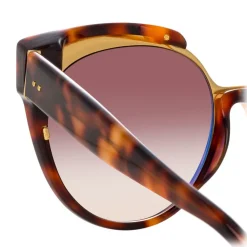 Linda Farrow - 790 C2 Oversized Sunglasses - Tortoise - Linda Farrow Eyewear - Avvenice