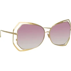 Linda Farrow - 695 C8 Oversized Sunglasses - Light Gold - Linda Farrow Eyewear - Avvenice