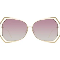 Linda Farrow - 695 C8 Oversized Sunglasses - Light Gold - Linda Farrow Eyewear - Avvenice