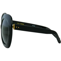 Linda Farrow - 600 C1 Oversized Sunglasses - Black - Linda Farrow Eyewear - Avvenice